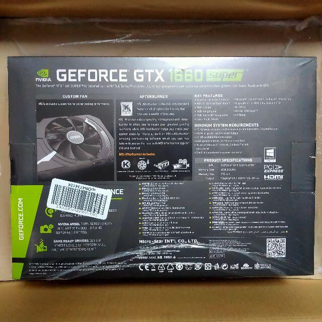 MSI GeForce GTX 1660 SUPER AERO ITX OCPC/タブレット