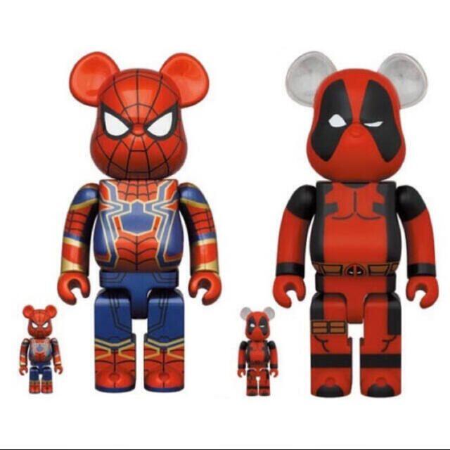 その他BE@RBRICK デッドプール スパイダー セット 100％ 400％