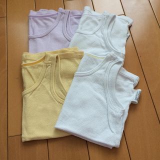 ユニクロ(UNIQLO)のユニクロ コットンメッシュタンクトップ 100cm 4枚セット(下着)