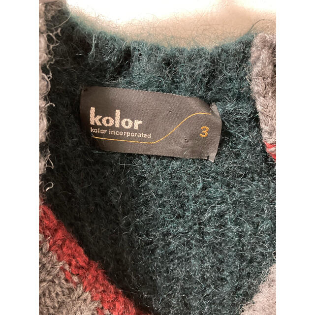 kolor カラー　20AW クレイジーパターンニット ３　グリーン　ブラック