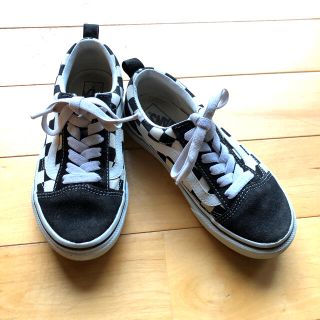 ヴァンズ(VANS)のvans  ヴァンズ　キッズ　kids  黒　白　20cm(スニーカー)