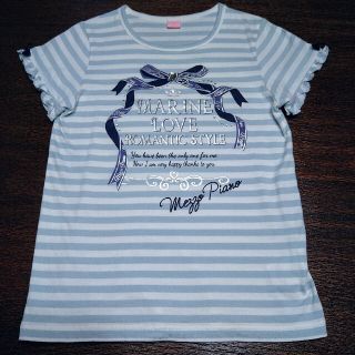 メゾピアノ(mezzo piano)のメゾピアノ150160Tシャツボーダー(Tシャツ/カットソー)