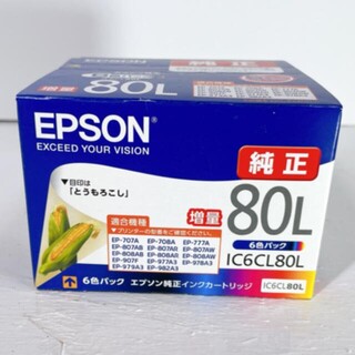 エプソン(EPSON)の【新品未開封】EPSONプリンタインク IC6CL80L(2箱セット)(PC周辺機器)