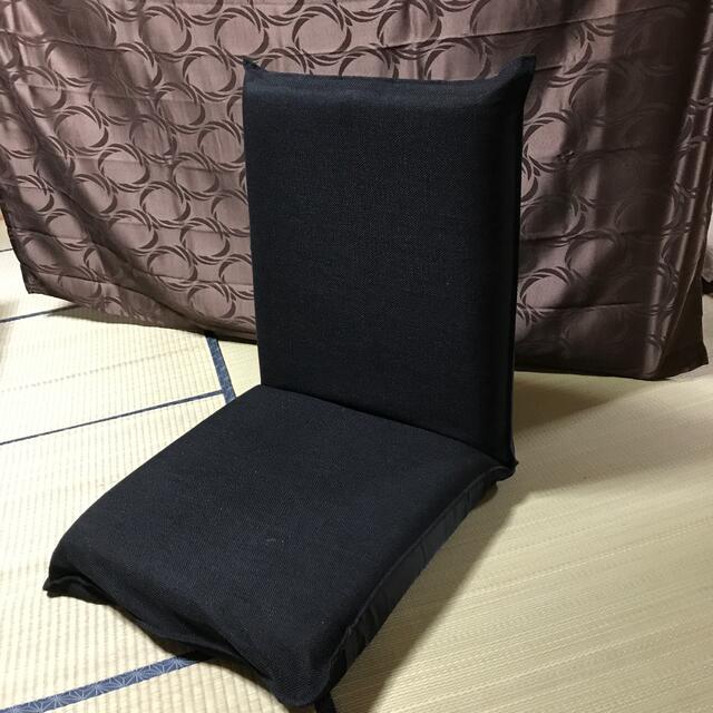 リクライニング座椅子　黒キャンパス インテリア/住まい/日用品の椅子/チェア(座椅子)の商品写真