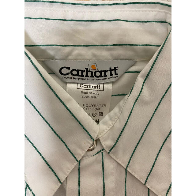 carhartt(カーハート)のcarhartt カーハート 半袖シャツ ロゴ入り 古着 90s メンズのトップス(Tシャツ/カットソー(半袖/袖なし))の商品写真