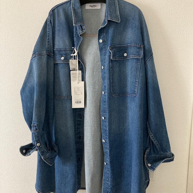 マレットメット購入　healthy DENIM ビッグシャツ レディースのジャケット/アウター(Gジャン/デニムジャケット)の商品写真