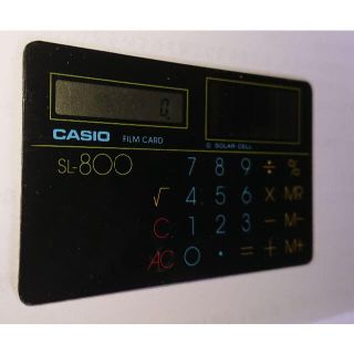 カシオ(CASIO)のカシオ　カード電卓　SL-800　厚さもカードサイズ(その他)