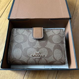 コーチ(COACH)の箱付☆COACH コーチ 二つ折り財布 レディース シグネチャー(財布)