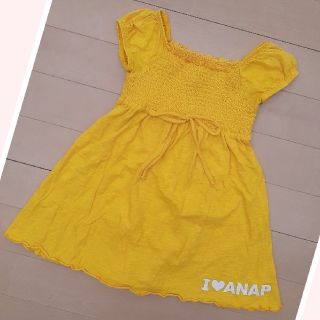 アナップキッズ(ANAP Kids)の美品 ベビー ワンピース 夏 かわいい おしゃれ 女の子 ANAP キッズ 80(ワンピース)