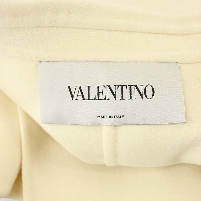 【絶品】ジャケット/アウターサイトや VALENTINO ミディアム丈 42 アイボリーの通販 by ベクトル