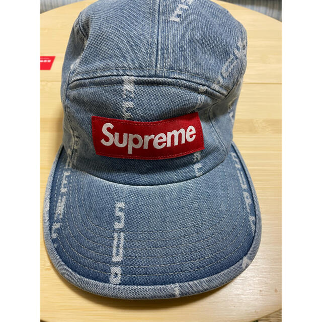 Supreme Logo Stripe Jacquard Denim Camp - キャップ