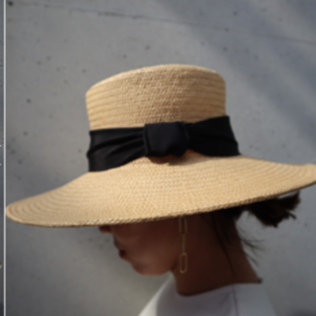 DEUXIEME CLASSE(ドゥーズィエムクラス)のナミ様専用　ella  new summer paper hat （beige） レディースの帽子(麦わら帽子/ストローハット)の商品写真