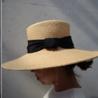 ドゥーズィエムクラス(DEUXIEME CLASSE)のナミ様専用　ella  new summer paper hat （beige）(麦わら帽子/ストローハット)