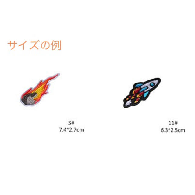 ワッペン 宇宙 惑星 アイロン アップリケ ロケット 子供 星 DIY 21点 ハンドメイドの素材/材料(各種パーツ)の商品写真