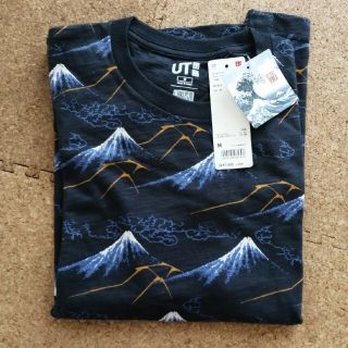 ユニクロ(UNIQLO)のユニクロ　UT　メンズMサイズ　(北斎ブルー1)(Tシャツ/カットソー(半袖/袖なし))