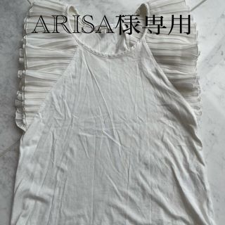 クロエ(Chloe)の美品☆クロエ　ラッフルスリーブ☆ホワイト　10A(Tシャツ/カットソー)