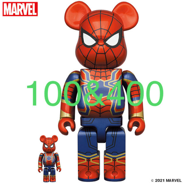 BE@RBRICK IRON SPIDER 100％ & 400％ベアブリック