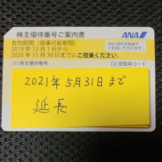 エーエヌエー(ゼンニッポンクウユ)(ANA(全日本空輸))のANA 全日空 株主優待券 1枚 5月末まで(その他)