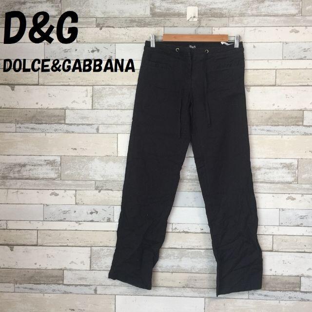 D&G(ディーアンドジー)の【人気】ディーアンドジー リネンパンツ 紐ベルト サイズ36 レディース レディースのパンツ(カジュアルパンツ)の商品写真