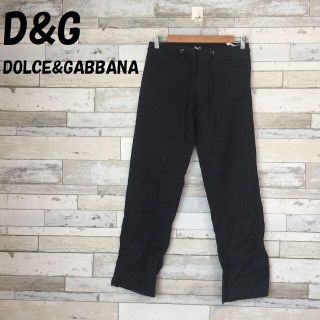 ディーアンドジー(D&G)の【人気】ディーアンドジー リネンパンツ 紐ベルト サイズ36 レディース(カジュアルパンツ)