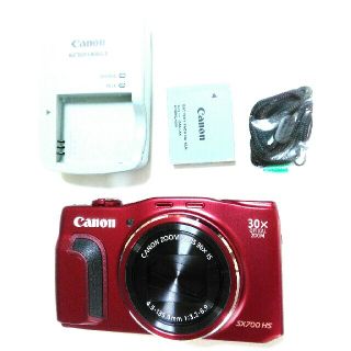 キヤノン(Canon)の【光学30倍】キヤノン PowerShot SX700 HS レッド(コンパクトデジタルカメラ)