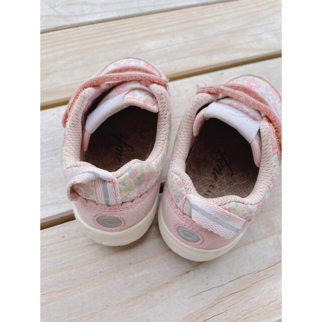 Branshes(ブランシェス)のイフミ 靴 14cm 淡いピンク 花柄 キッズ/ベビー/マタニティのベビー靴/シューズ(~14cm)(スニーカー)の商品写真