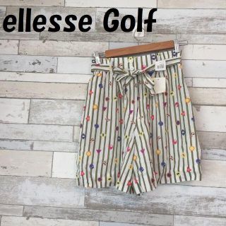 エレッセ(ellesse)の【人気】エレッセ ゴルフ ストライプ ハーフパンツ ゴルフウェア M レディース(ウエア)