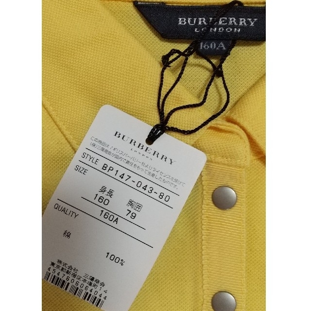 BURBERRY(バーバリー)のバーバリー ポロシャツ カットソー 半袖 キッズ/ベビー/マタニティのキッズ服女の子用(90cm~)(Tシャツ/カットソー)の商品写真