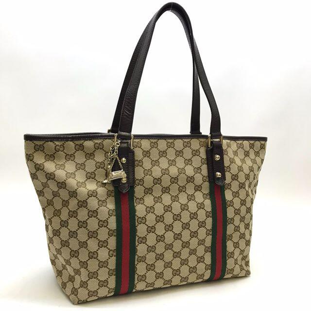 Gucci(グッチ)のグッチ 139260 シェリーライン トートバッグ GGキャンバス ブラウン レディースのバッグ(トートバッグ)の商品写真