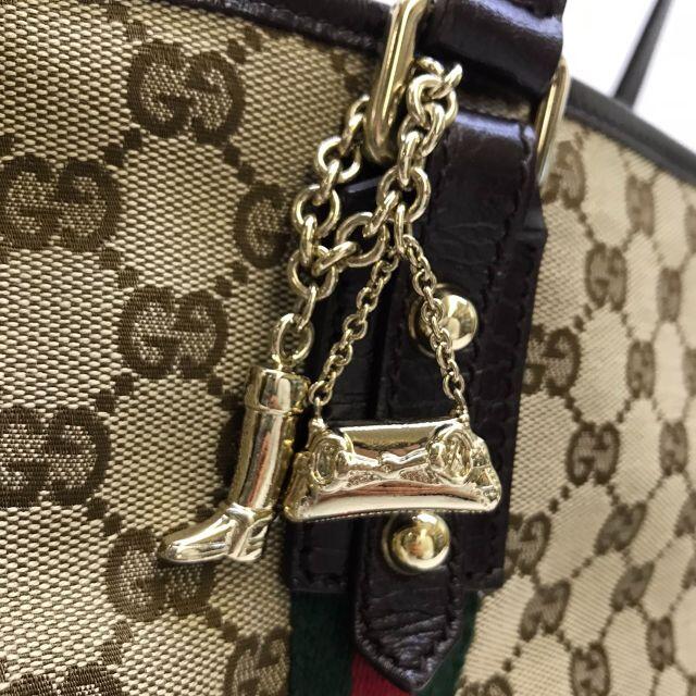 Gucci(グッチ)のグッチ 139260 シェリーライン トートバッグ GGキャンバス ブラウン レディースのバッグ(トートバッグ)の商品写真