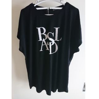 バックジップ ロゴ ロング半袖Tシャツ 黒 大きいサイズ 4L(Tシャツ(半袖/袖なし))