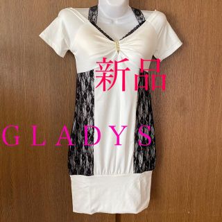 [❤️ＧＬＡＤＹＳ華やかなワンピース❤️]新品タグ付き(ひざ丈ワンピース)