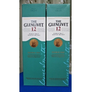希少レア、12年THE GLENLIVET.スコッチウイスキー専用箱2本セット(ウイスキー)