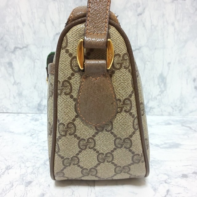 Gucci(グッチ)の【極美品】OLD GUCCI グッチ ミニショルダーバッグ シェリーライン GG レディースのバッグ(ショルダーバッグ)の商品写真