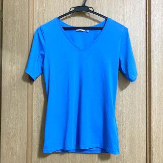 ユニクロ(UNIQLO)のユニクロ　UNIQLO  半袖　ドライTシャツ　ブルー　Mサイズ(Tシャツ(半袖/袖なし))