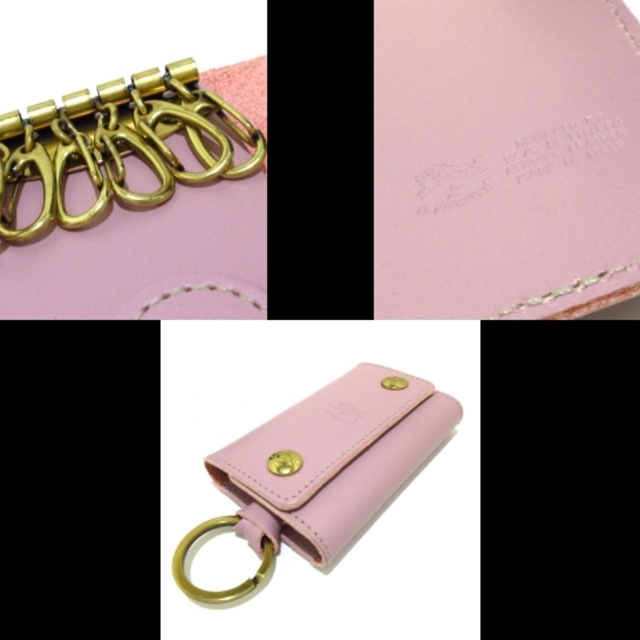 IL BISONTE(イルビゾンテ)のイルビゾンテ新品同様  ピンク×ゴールド レディースのファッション小物(キーケース)の商品写真