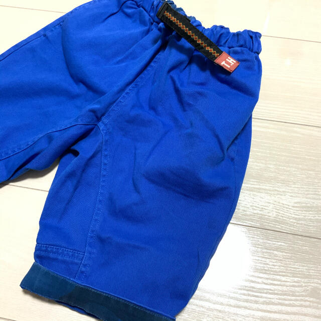 新品 サイズ140 グラミチ系 アウトドア キッズ ハーフパンツ ブルー キッズ/ベビー/マタニティのキッズ服男の子用(90cm~)(パンツ/スパッツ)の商品写真