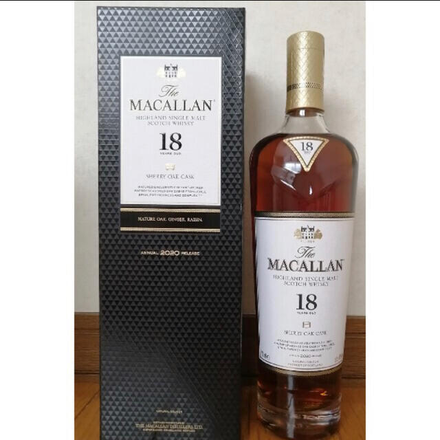 サントリー(サントリー)のMACALLAN　マッカラン18年　シェリーオークカスク　2020 食品/飲料/酒の酒(ウイスキー)の商品写真