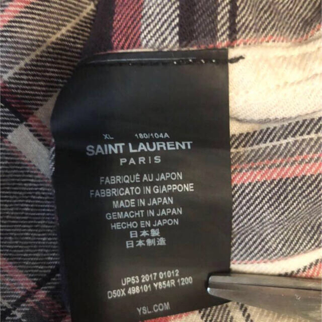 キムタク着SAINT LAURENT PARIS長袖シャツXL