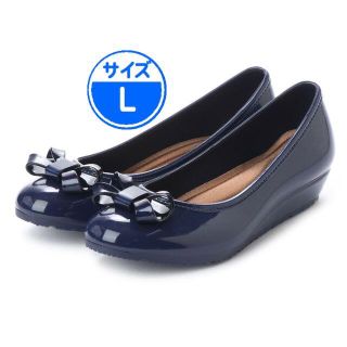 【新品 未使用】レインパンプス Navy L 18011(ハイヒール/パンプス)