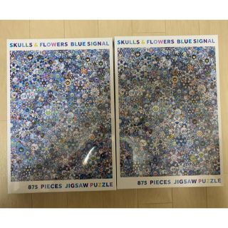 Jigsaw Puzzle SKULLS&FLOWERS BLUE SIGNAL(その他)