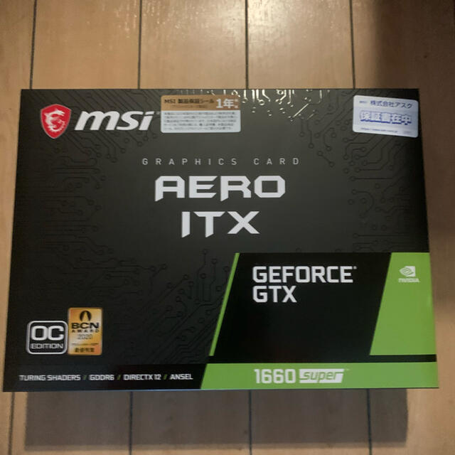 スマホ/家電/カメラ新品未開封　MSI GEFORCE GTX 1660 super