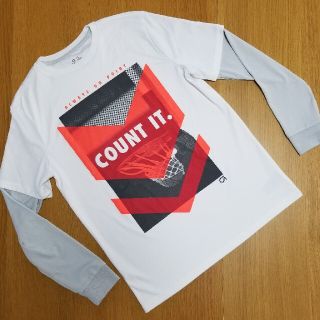 ギャップキッズ(GAP Kids)のバスケ柄◆GAP◆キッズサイズ150◆長袖Tシャツ白☆GapFit(Tシャツ/カットソー)