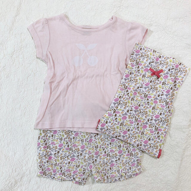 petit main(プティマイン)のプティマイン　さくらんぼパジャマ　 キッズ/ベビー/マタニティのキッズ服女の子用(90cm~)(パジャマ)の商品写真