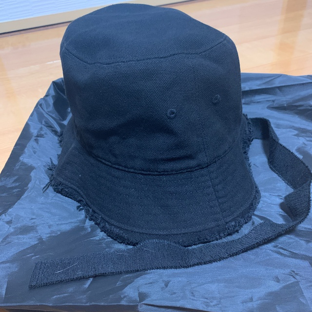 PEACEMINUSONE CANVAS BUCKET HAT #1 BLACK