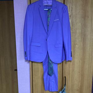 ジャケット　パンツ　ネクタイ　紫　値引きOK(セットアップ)