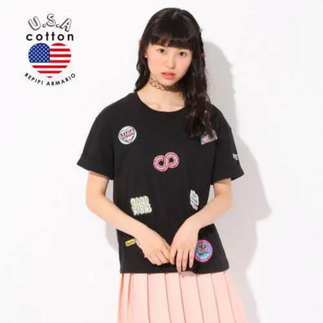 repipi armario(レピピアルマリオ)のレピピアルマリオ ワッペンTシャツ キッズ/ベビー/マタニティのキッズ服女の子用(90cm~)(Tシャツ/カットソー)の商品写真