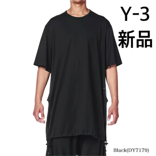 ワイスリー(Y-3)の【新品】Y-3  ドローストリングロングTシャツ(Tシャツ/カットソー(半袖/袖なし))