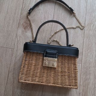 ザラ(ZARA)のZARA ラタンミノディエールケース(かごバッグ/ストローバッグ)