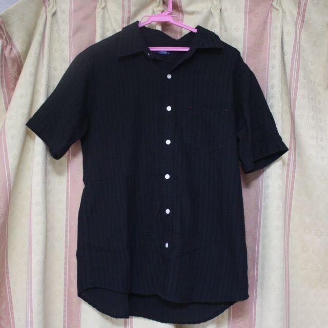 Mac-House(マックハウス)のNavy （ネイビー）ドビーシャツ Lサイズ メンズのトップス(Tシャツ/カットソー(半袖/袖なし))の商品写真